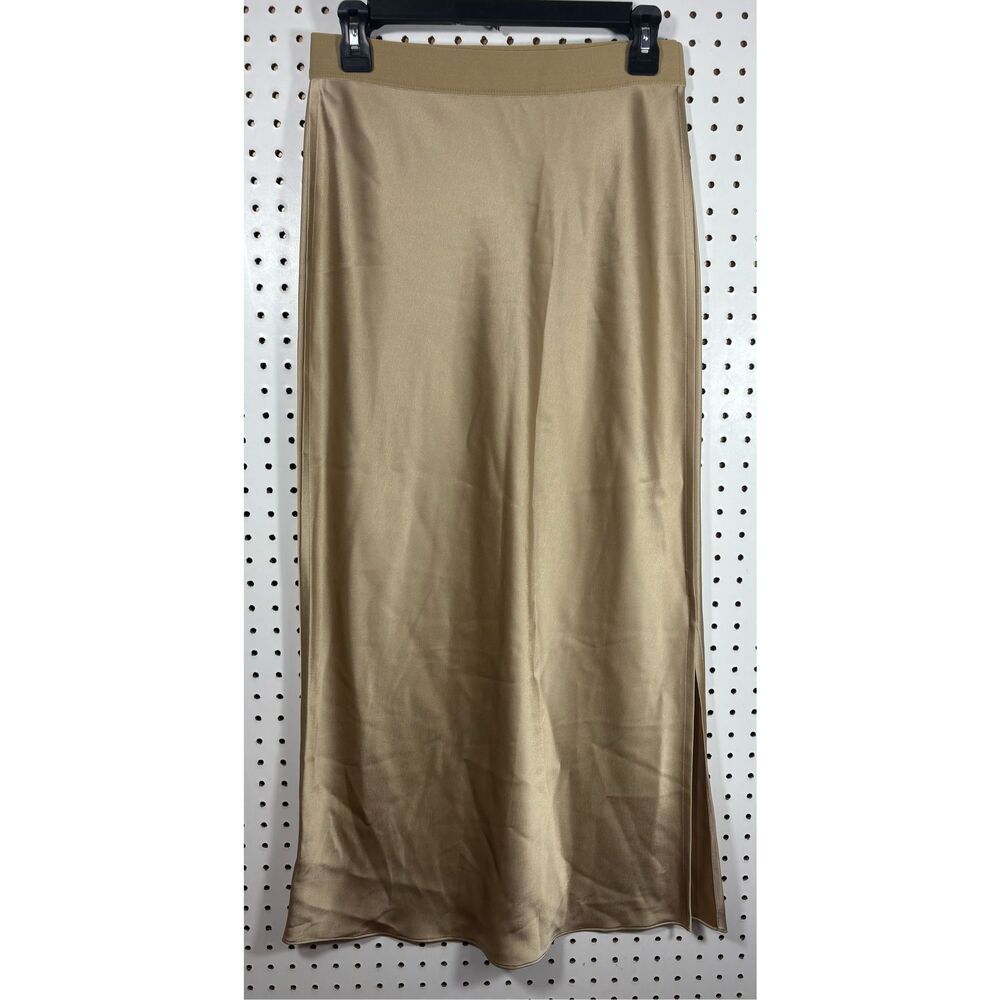 Theory Satin split hem maxi skirt size S